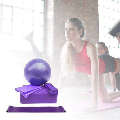 5-Piece Yoga Ball & Block Set